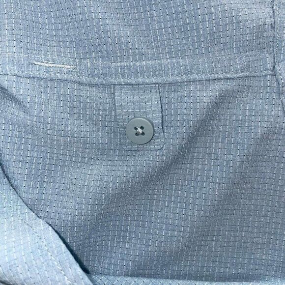Lululemon Polo Shirt Men’s Small ? Short Sleeve Button Up Blue Collared Stretch - Picture 4 of 7